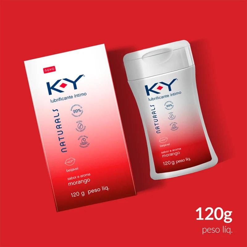 KY Naturals Morango 120g - Lubrificante Íntimo Sexual - Magazine Luiza